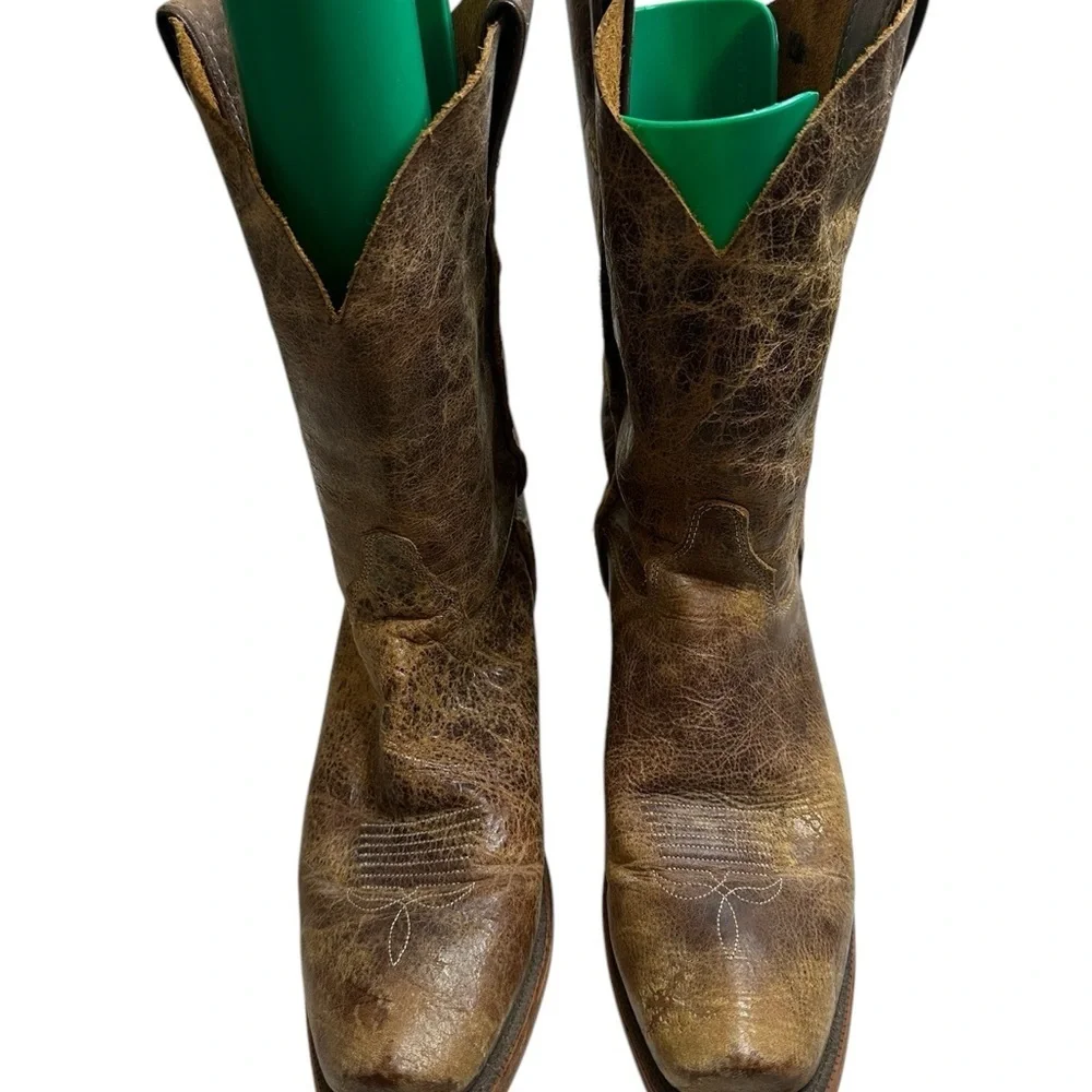 Vintage Brown Leather Cowboy Boots